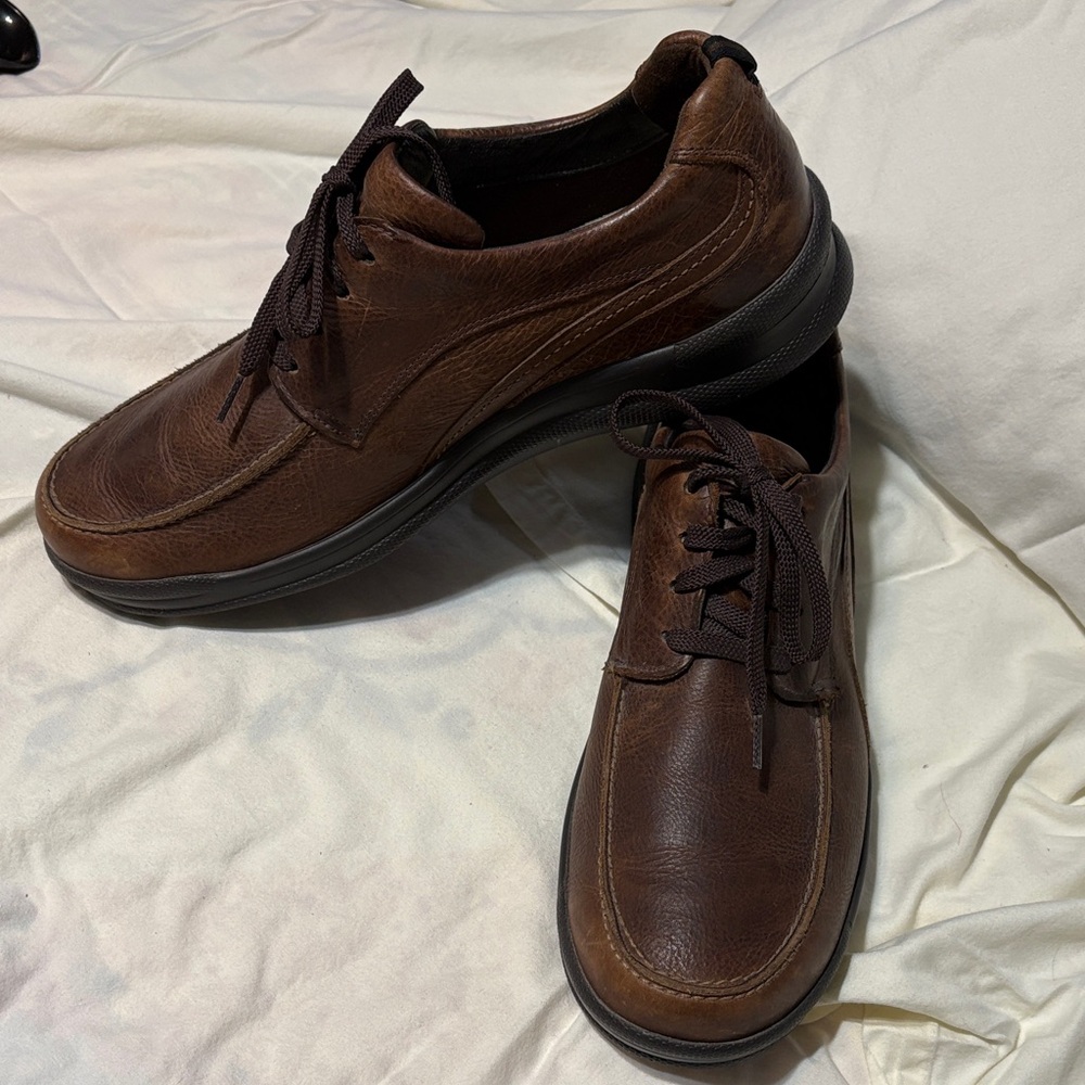 SAS Men's Dark Brown Leather Oxfords Size 12.5